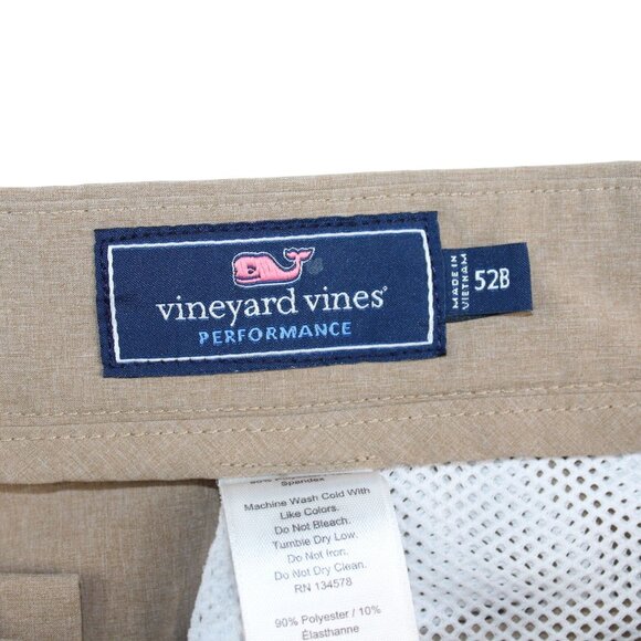 Vineyard Vines Mens Size 52 Performance Breaker Outdoor Shorts Brown Khaki - Picture 10 of 12